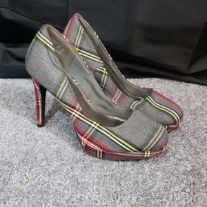 Plaid heels
